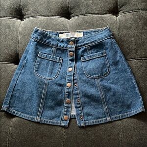 Mini Brandy Melville Blue A-Line Cargo Skirt for Everyday Style